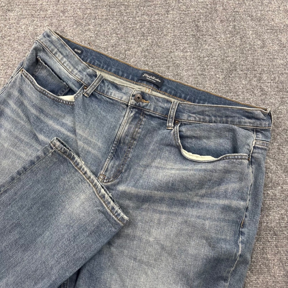 Flag & Anthem Jeans 42/32 Blue Premium Denim Straight Leg Mens HO17DN046‎